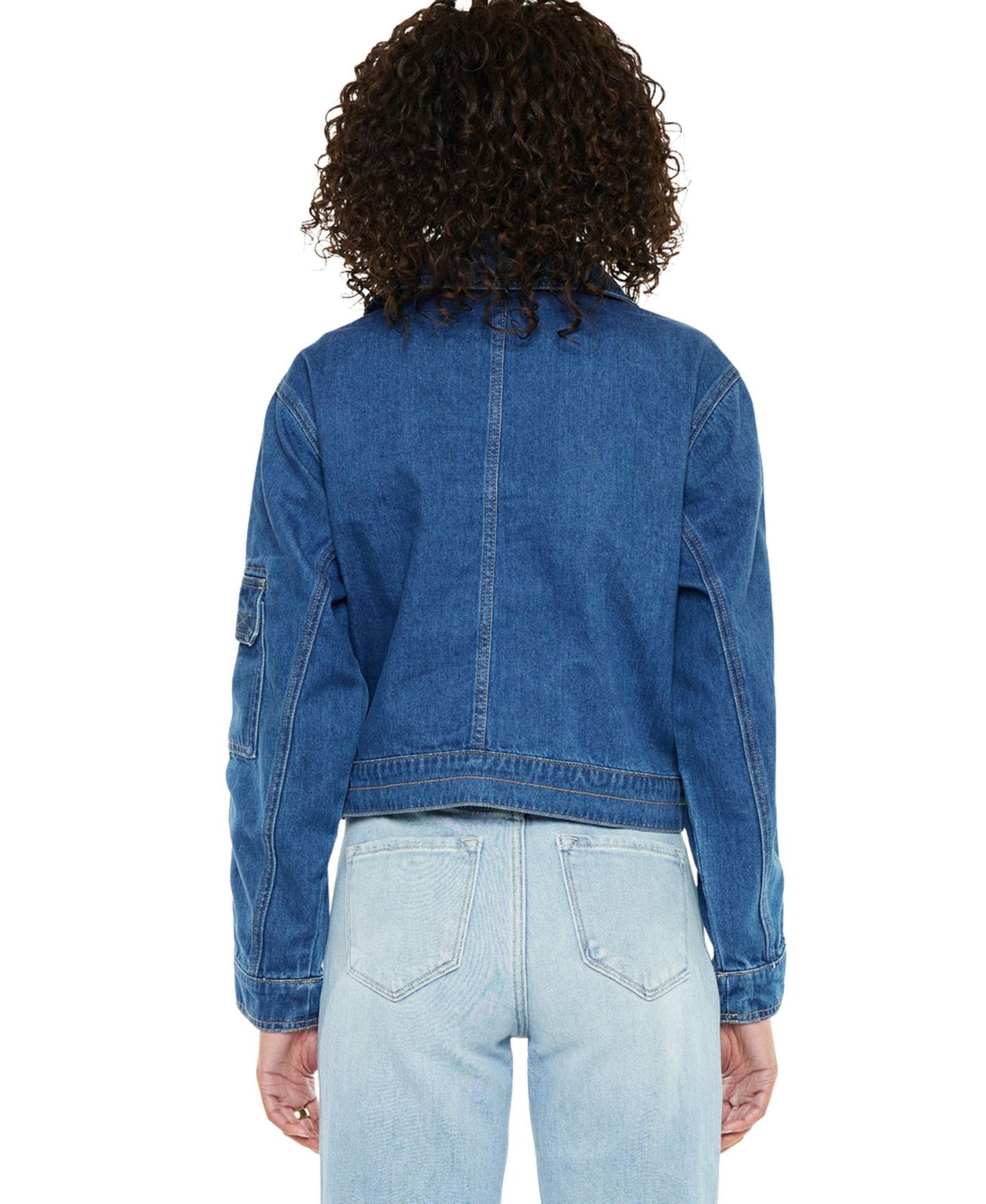 Женская куртка KanCan Jailene Denim Windbreaker, цвет: Тёмная варка — фото 2