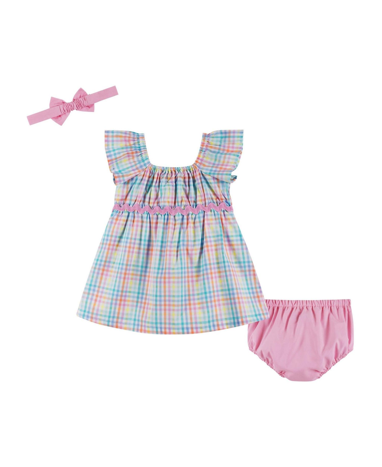 Baby Girls Plaid Dress Set