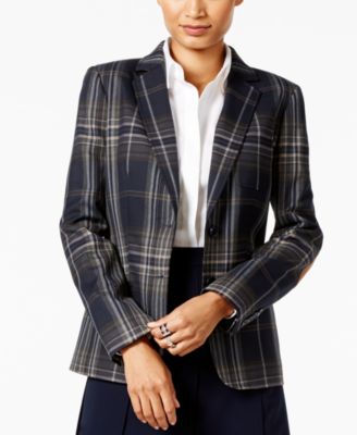 tommy hilfiger plaid blazer