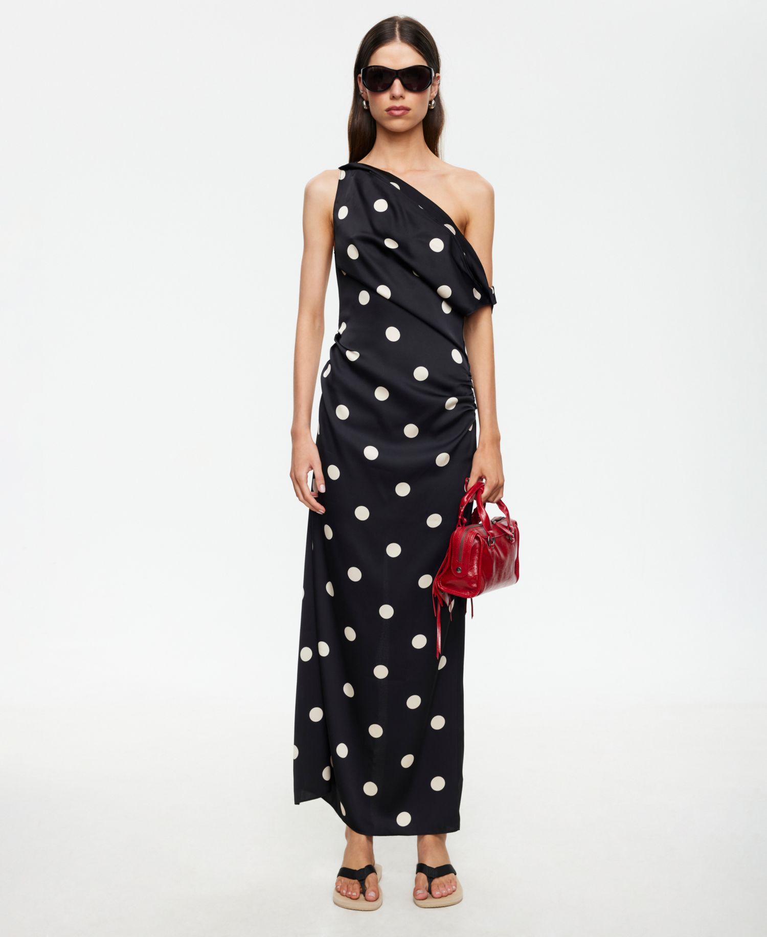 Women's Asymmetric One-Shoulder Maxi Dress