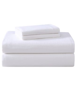 Solid Cotton Flannel 4-Pc. Sheet Set, Full