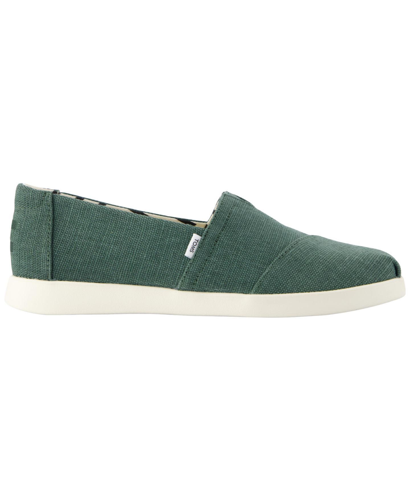 Женские эспадрильи-слипоны Toms Alpargata Plus, цвет: Зелёный холщовый — фото 2