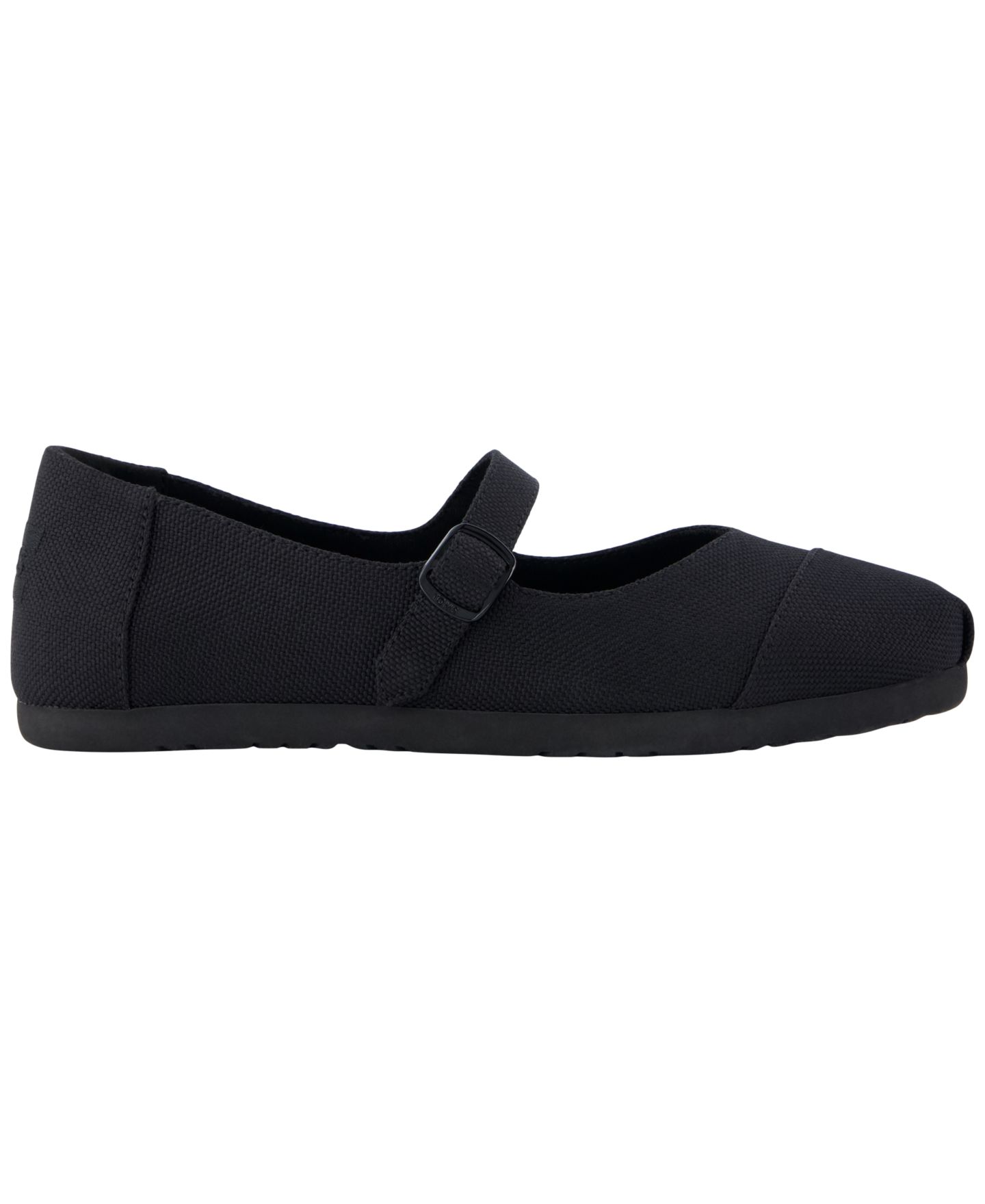 Женские эспадрильи Toms Alpargata Mary Jane с пряжкой, цвет: Чёрный холщовый — фото 2