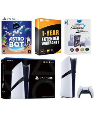 PlayStation 5 Pro Digital Bundle with Astro Bot Game, MightySkins Code and 1 Year Extended Warranty