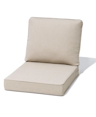 24.4 x 27.6 x 4.5 Outdoor Indoor Patio Premium Fabric Seat Cushions Set (Seat and Back)