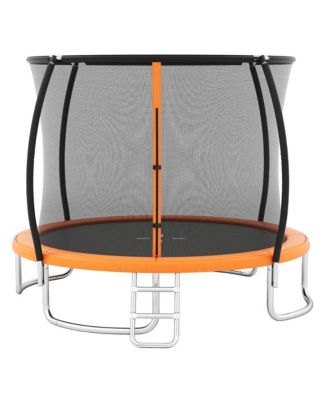 Outdoor Recreational Trampoline with Safety Enclosure Net Ladder