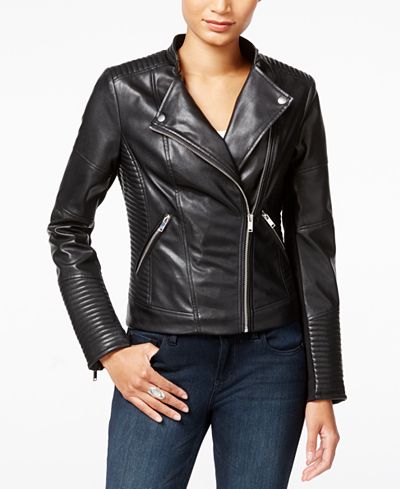 Bar III Faux-Leather Moto Jacket, Created for Macy's ... (400 x 489 Pixel)