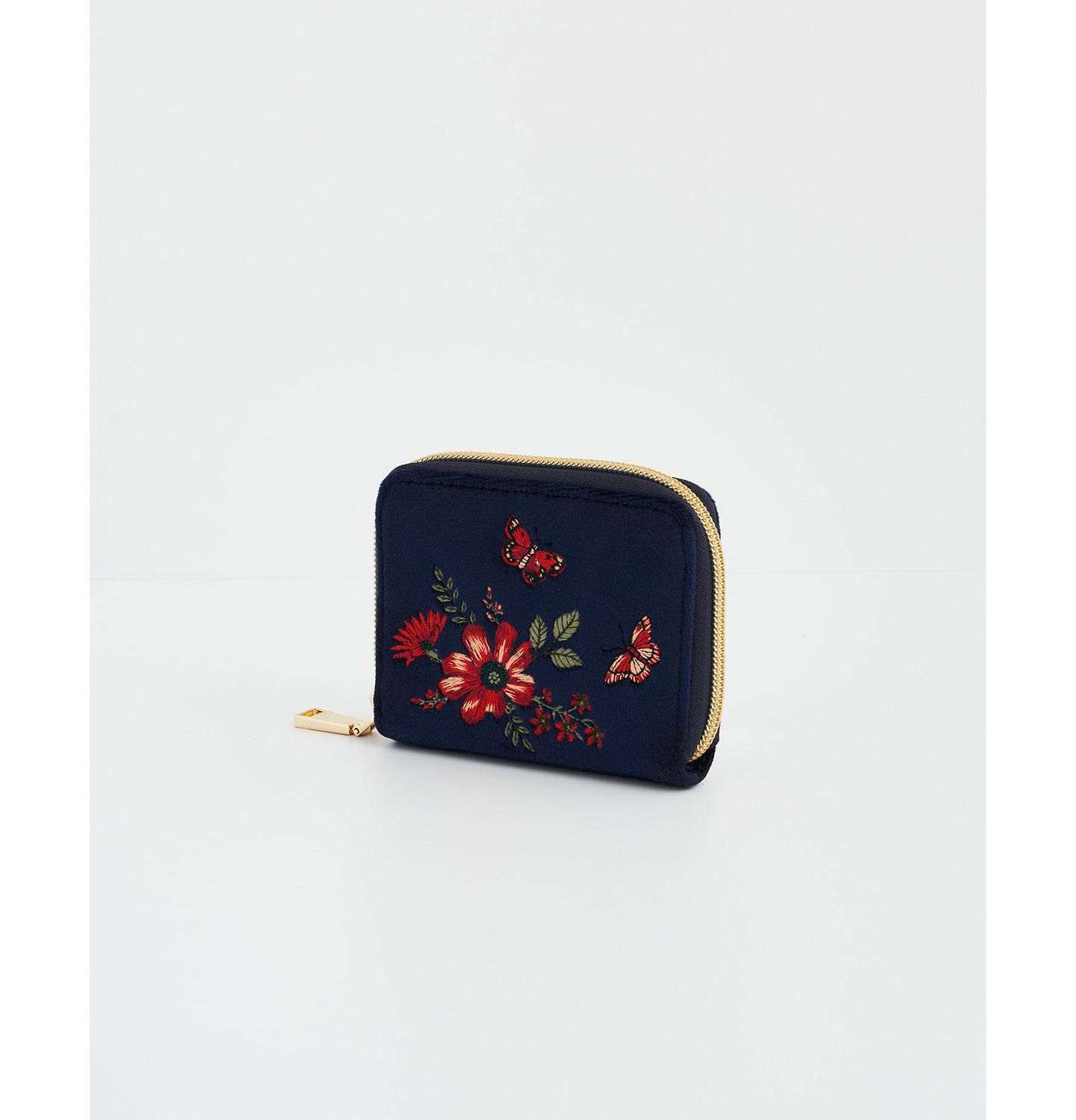 Женская сумка Fable England Floral Velvet Purse, цвет: Тёмно-синий — фото 5