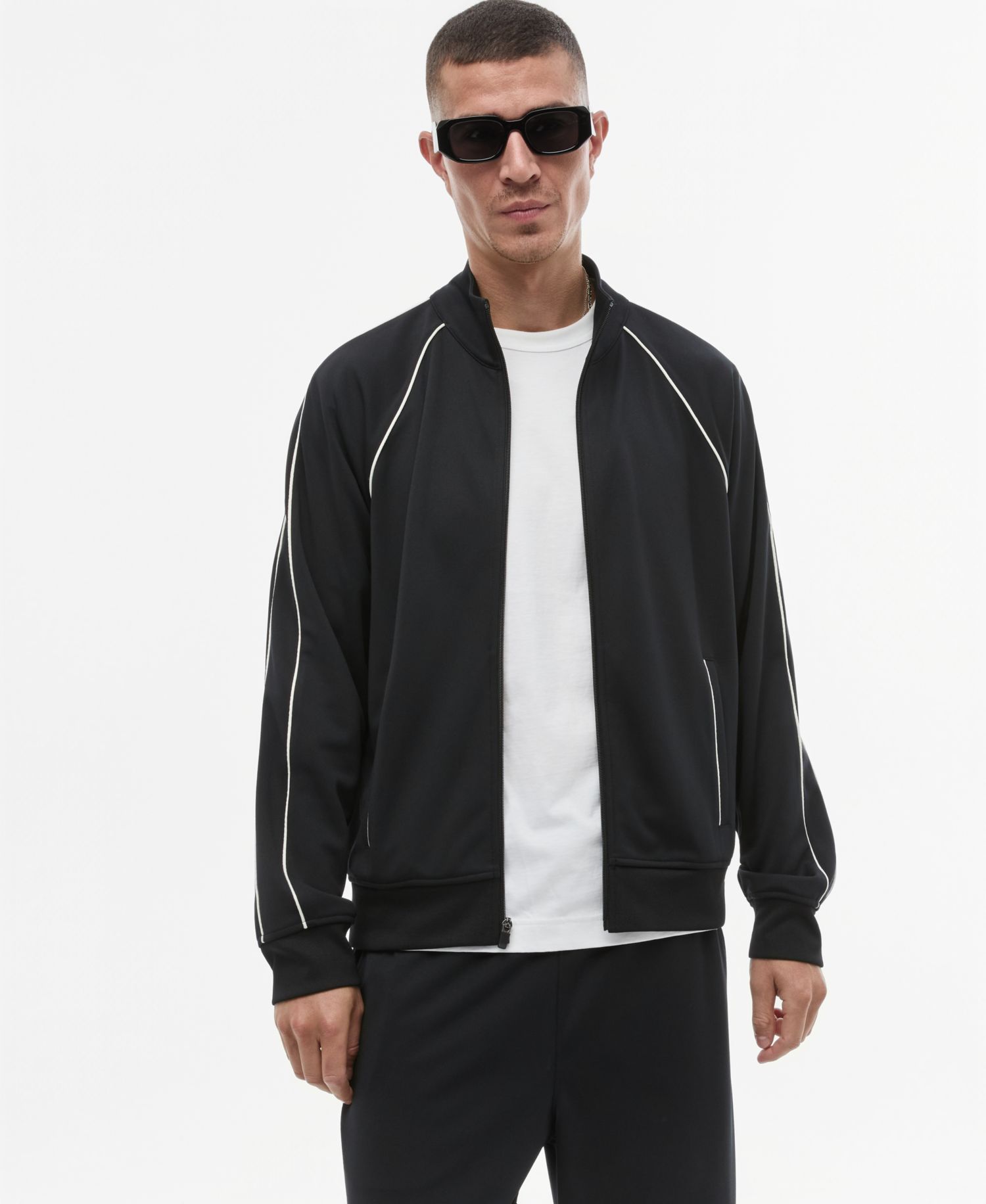 Men's Louis Relaxed Piping-Trim Track Jacket