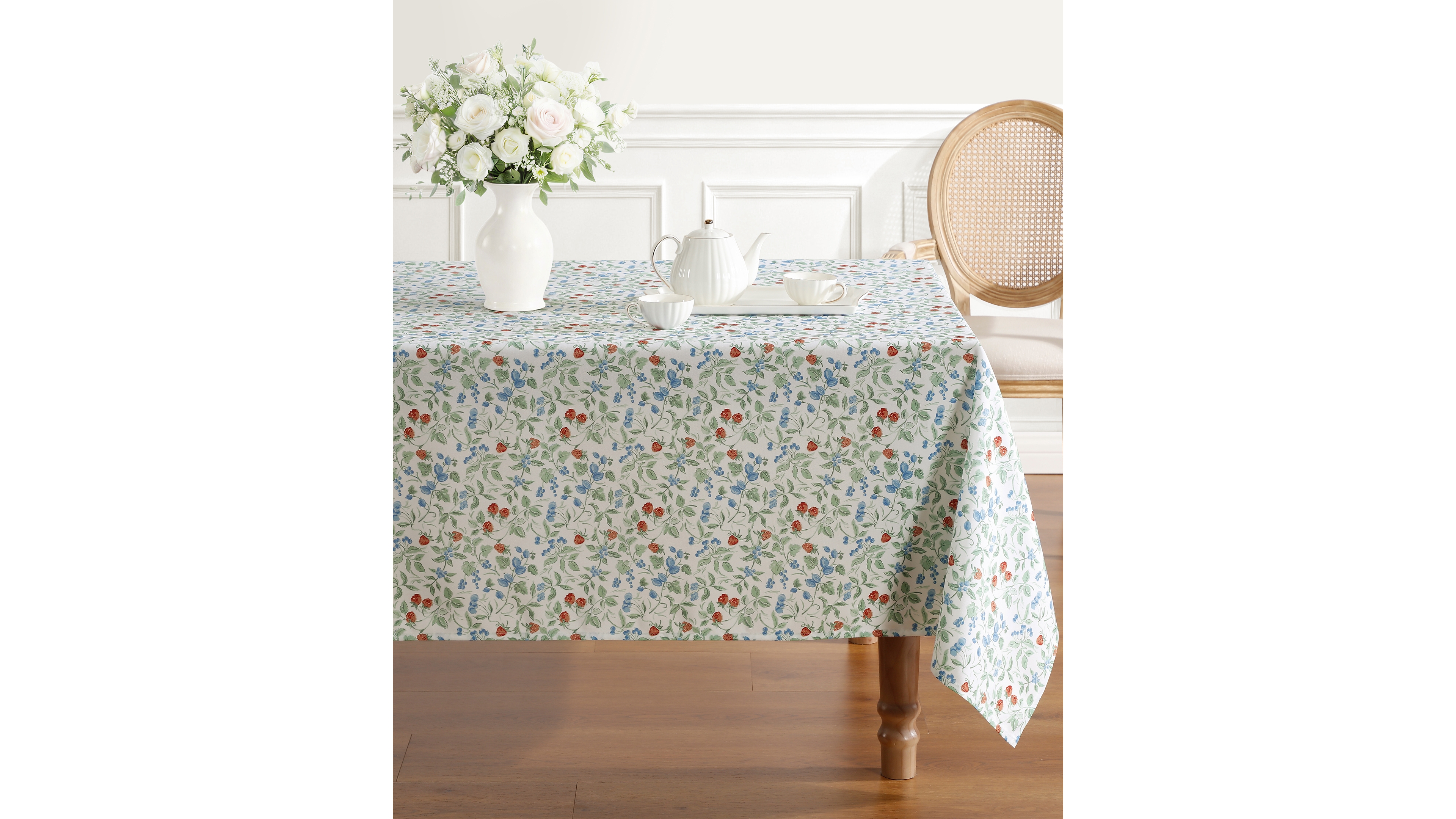 Laura Ashley Easy Care Cambrian Tablecloth, 60" x 120"
