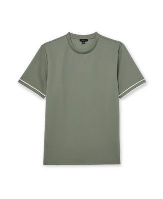 Men's Oscar Piped-Trim Textured T-Shirt