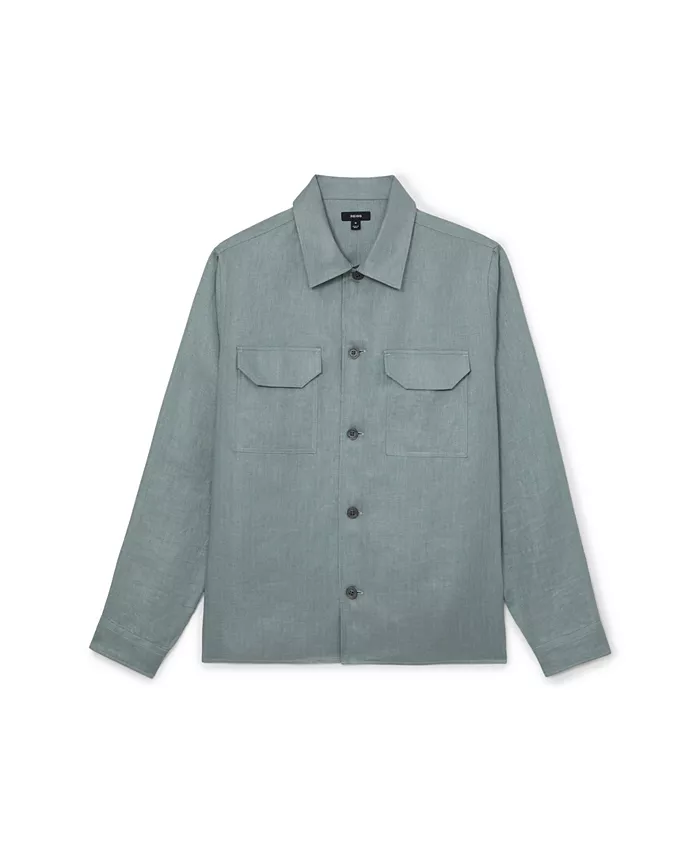 Men's Polasio Herringbone Stripe Overshirt - thumbnail 5