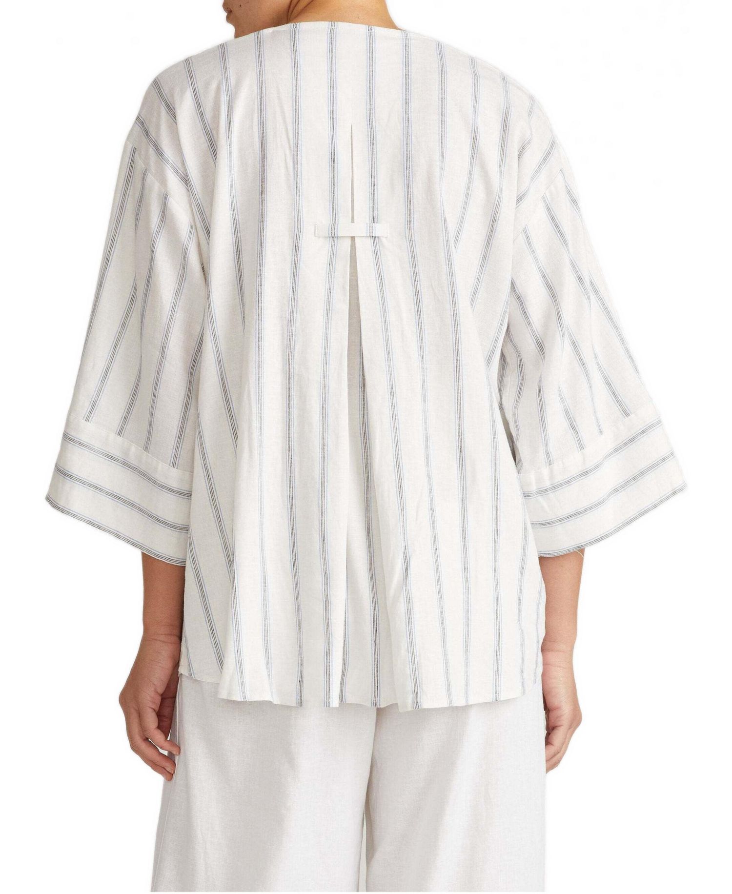 Plus Size Elio V-Neck Linen Top