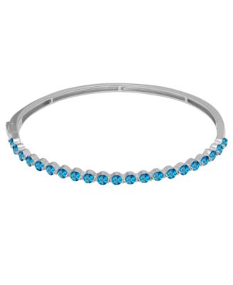 Blue Topaz (2.31 ct. t.w.) Bangle Bracelet in Sterling Silver