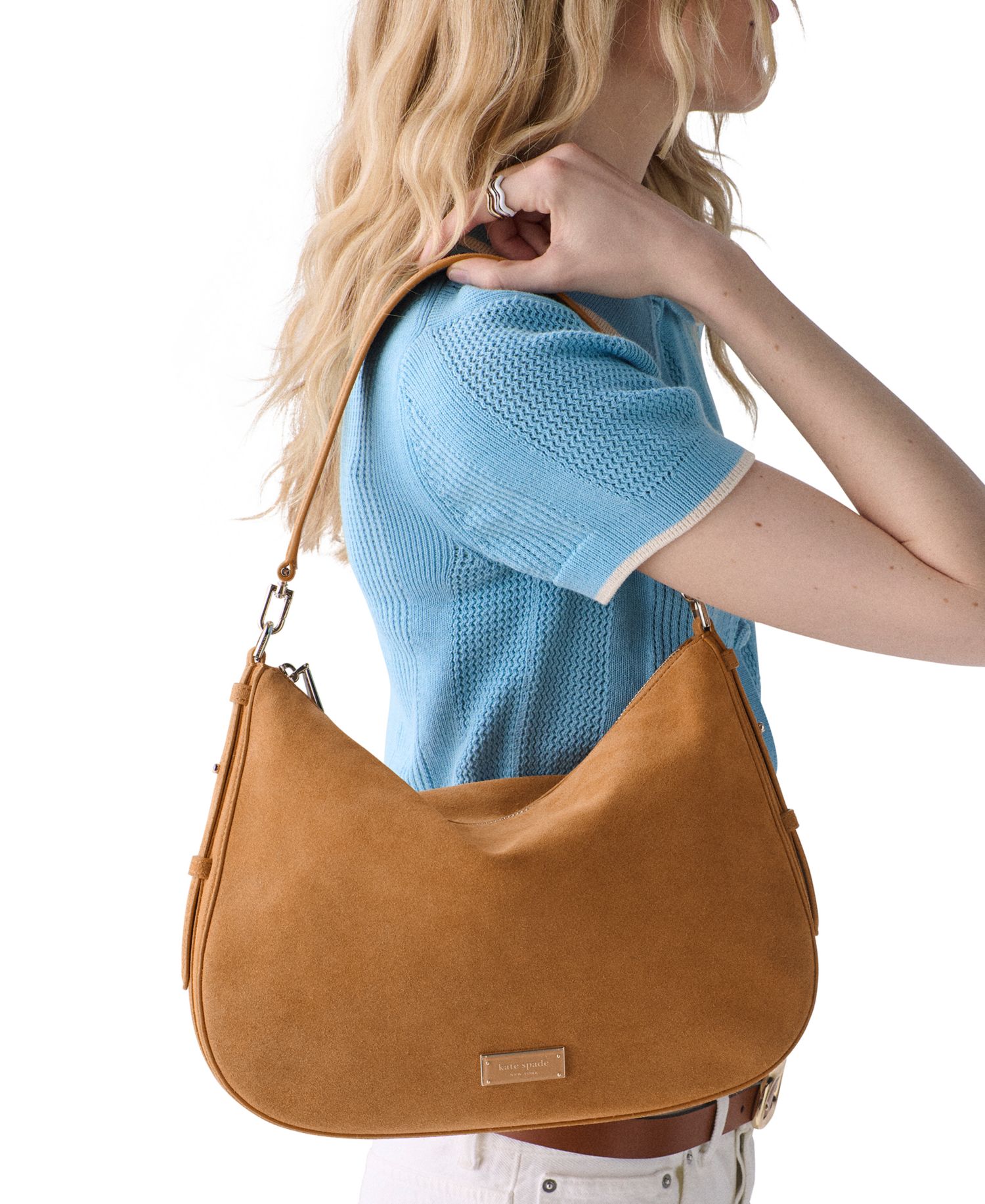 Suede Garden Soil Shoulder Handbag