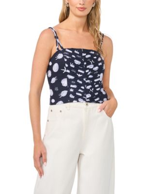 Women's Rayon-Blend Pin Tuck Tank Top