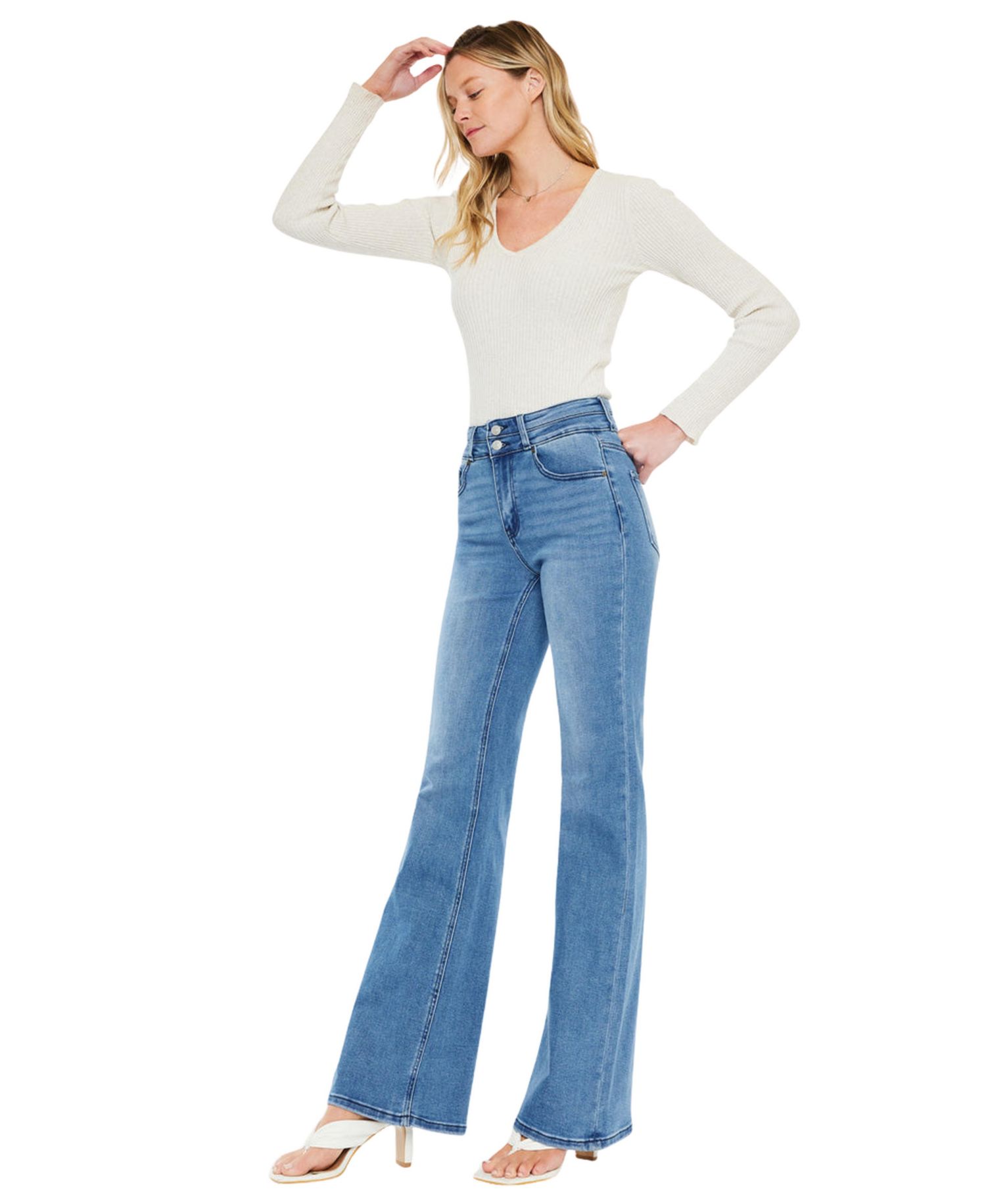 Women's Onyx Ultra High Rise Wide Flare Jeans