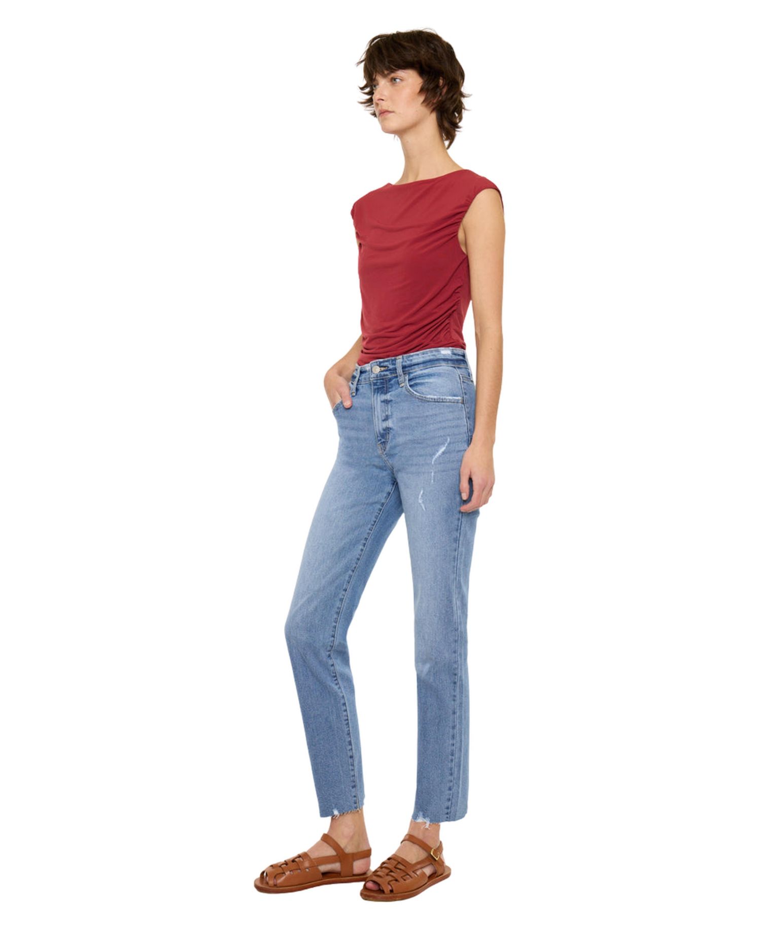 Women's Ariana High Rise Straight Jeans