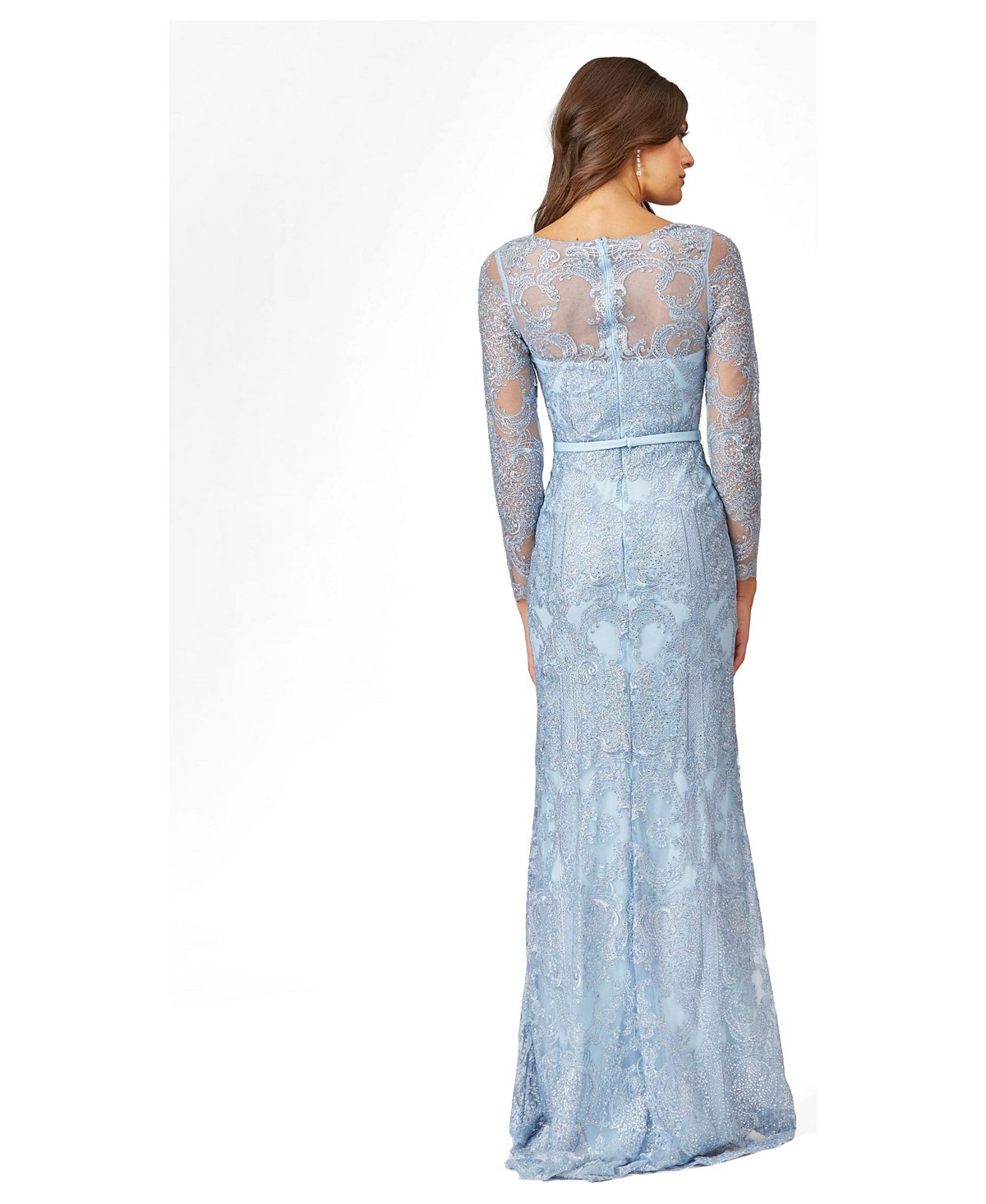 Lara Women's Long Sleeve Lace Mermaid Gown view 2 — MAYCSS fashion products