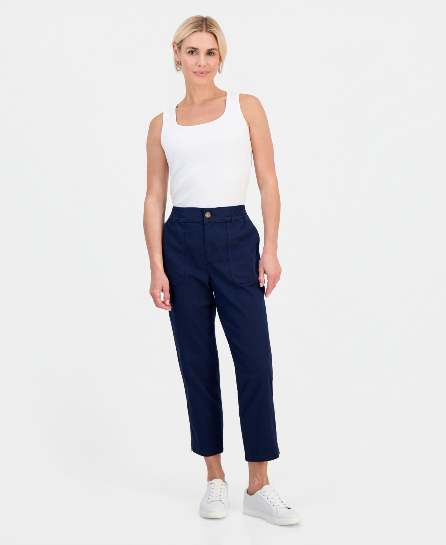 Petite High-Rise Crop Pants