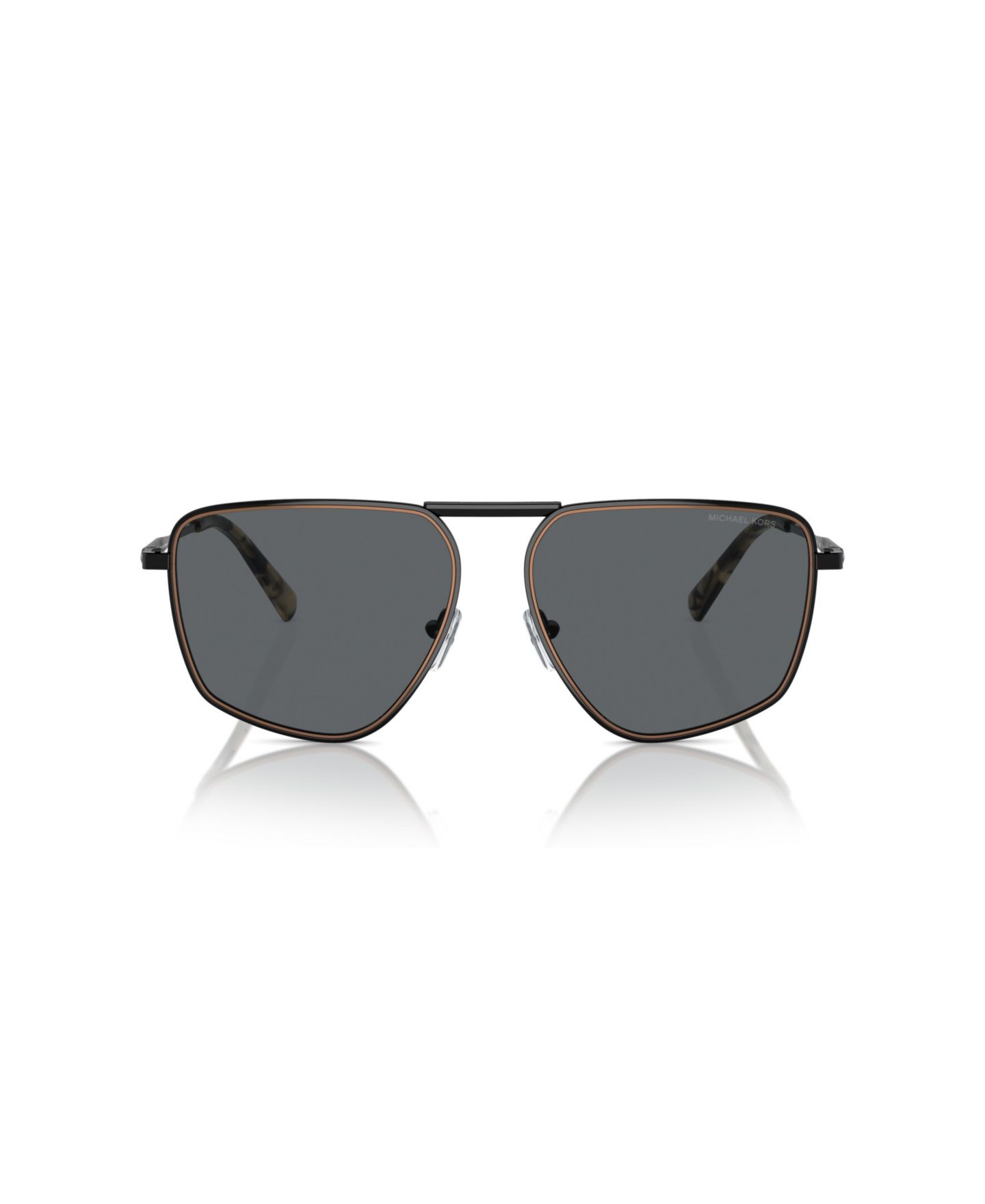 Мужские солнцезащитные очки Michael Kors Pilot Sunglasses, Silverton MK1153, цвет: Блестящий чёрный — фото 2