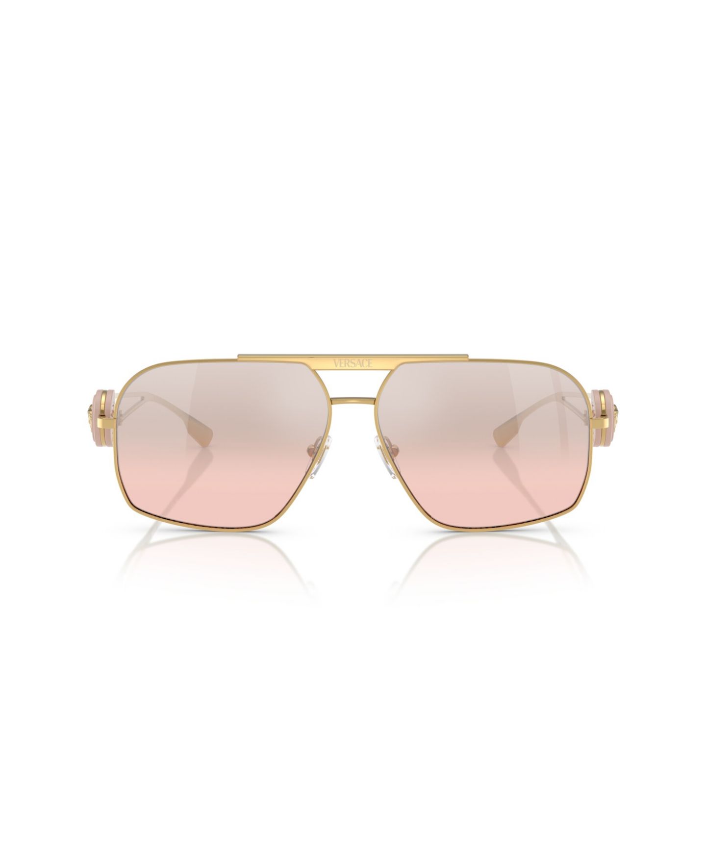 Мужские солнцезащитные очки Versace Geometric Sunglasses, VE2269, цвет: Золотой — фото 2