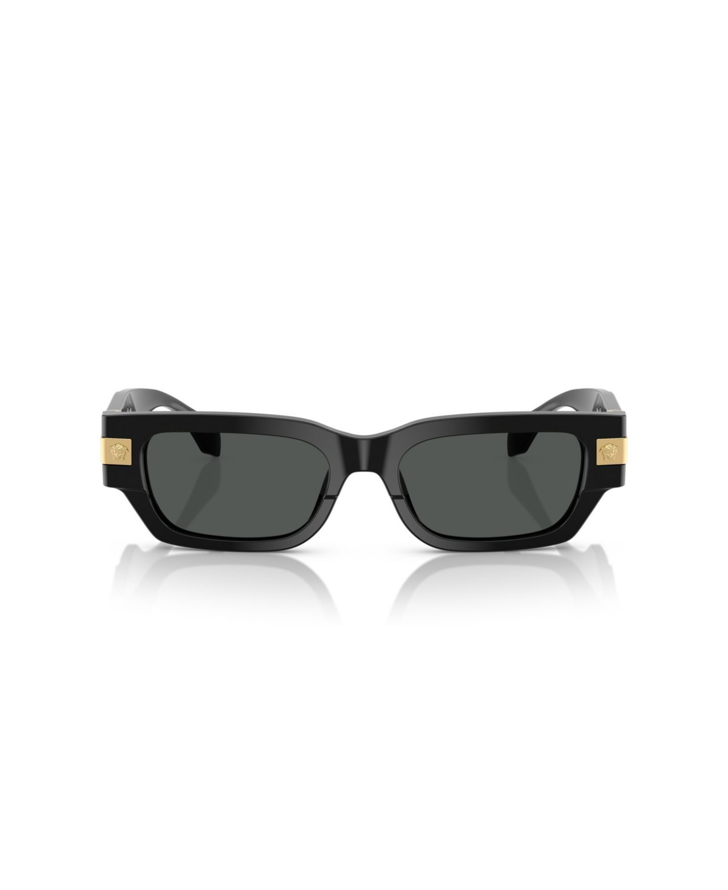 Мужские солнцезащитные очки Versace Rectangle Sunglasses, VE4465F, цвет: Чёрный — фото 2