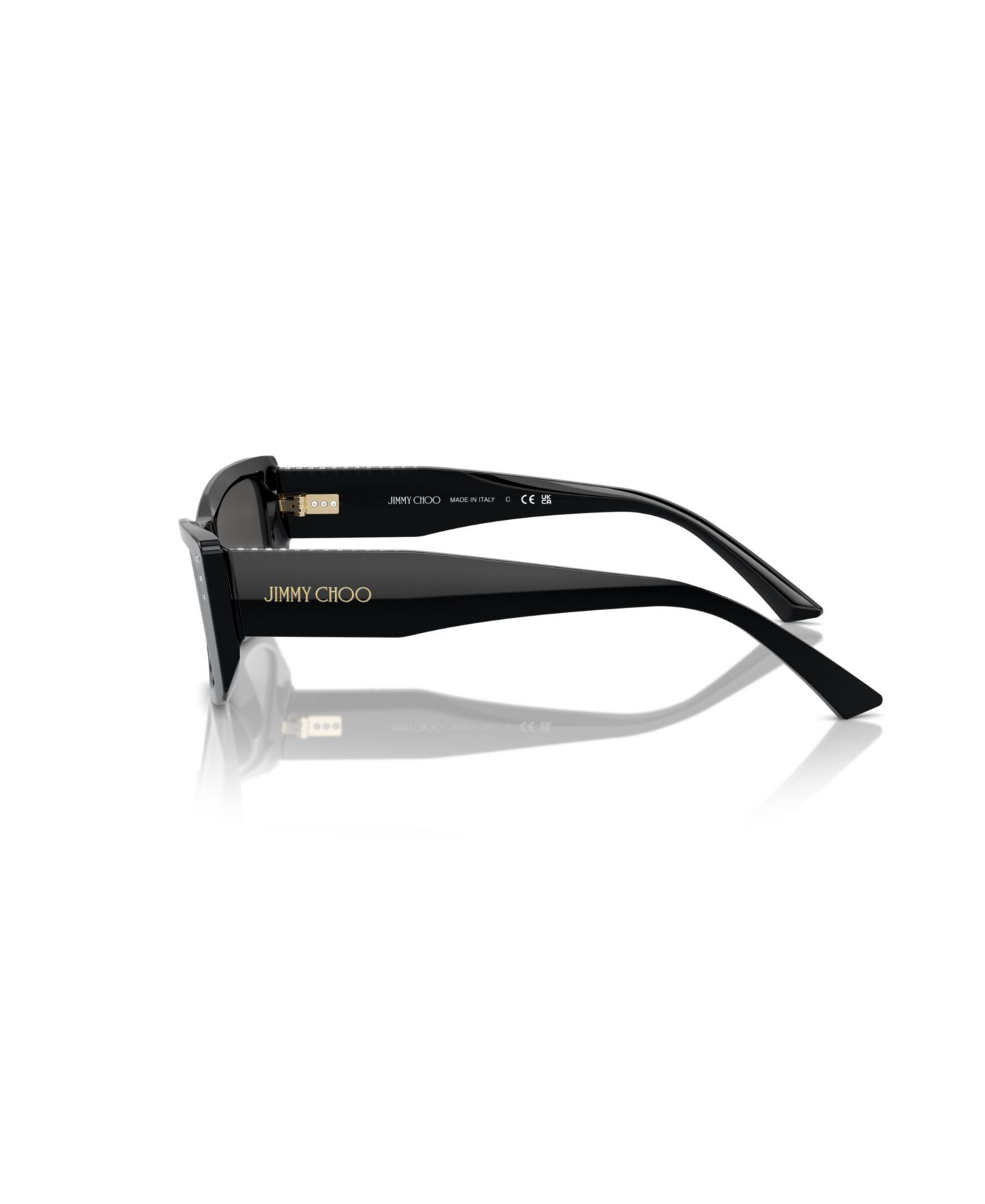 Женские солнцезащитные очки Jimmy Choo Rectangle Sunglasses, JC5002BU, цвет: Чёрный — фото 3