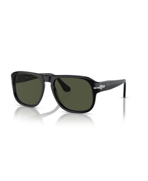 Солнцезащитные очки Persol Unisex Rectangle Sunglasses, PO3310S - Jean PO3310S, цвет: Чёрный