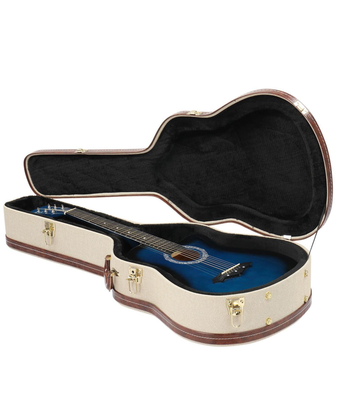 Балетки Yescom 39" Classical Guitar Hard Case with Lock Accessory Compartment for Airline Travel Guitar Hardshell Carrying Case Microgroove, цвет: Natrual — фото 1