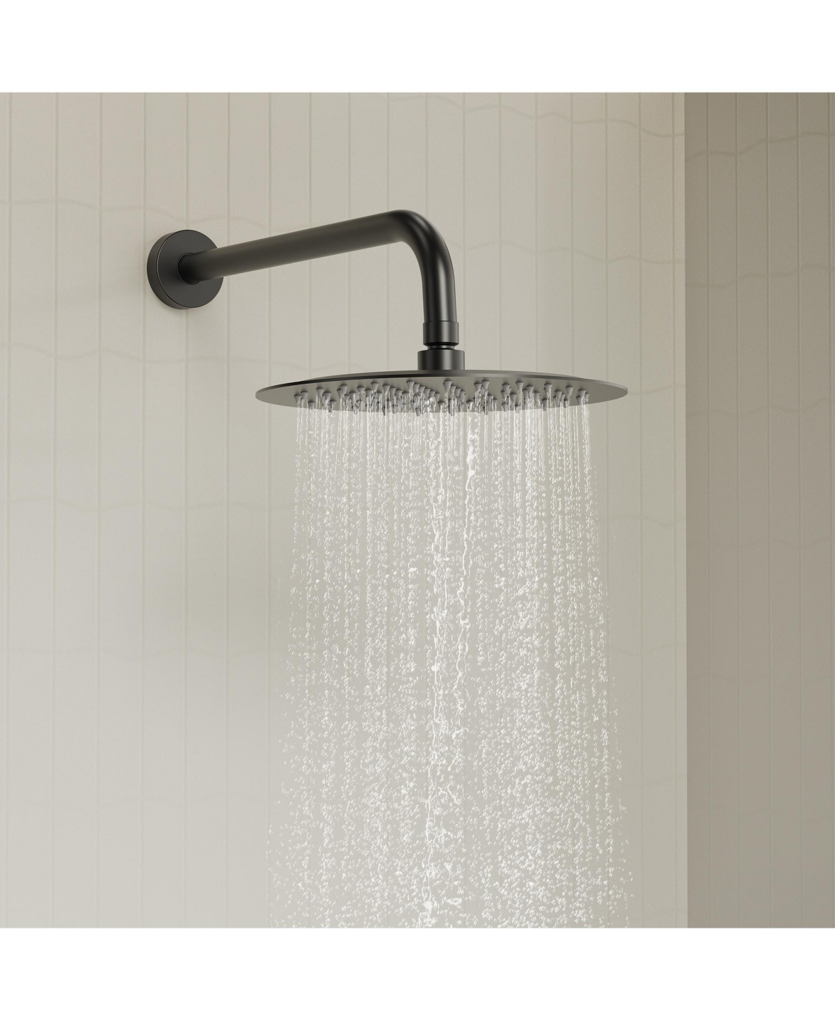 Everstrein Pressure Balance Shower System with 10" Rainfall Shower Faucet and Handheld Shower Spray Matte Black