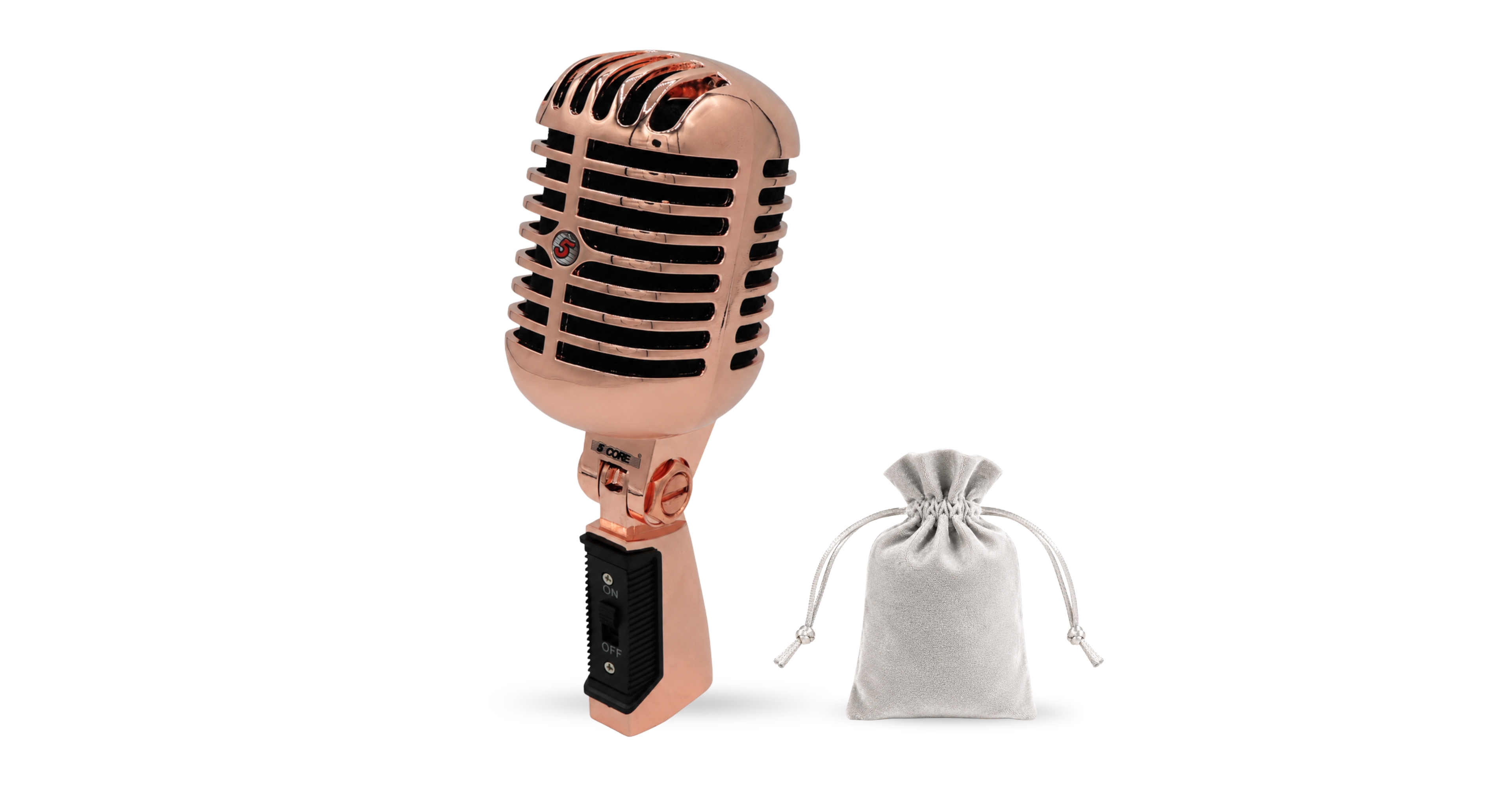 5 Core Retro Dynamic Vocal Iconic Microphone Vintage Style Classic Cardioid Unidirectional Mic