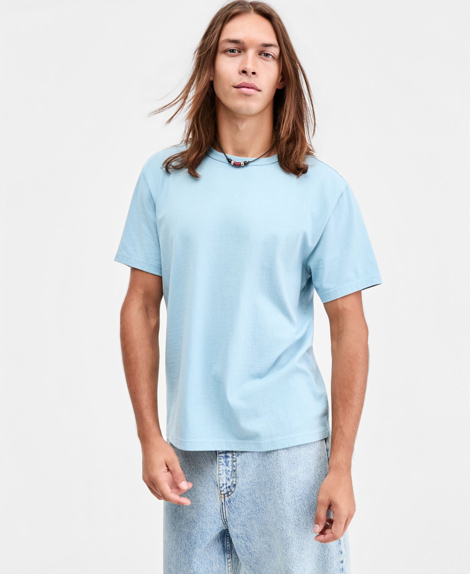 Men's Tropical Leaf Embroidered T-Shirt