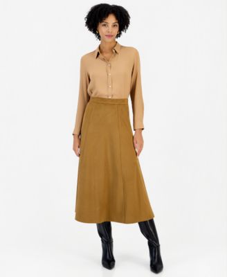 Women's Emmsamba High-Waisted A-Line Midi Skirt