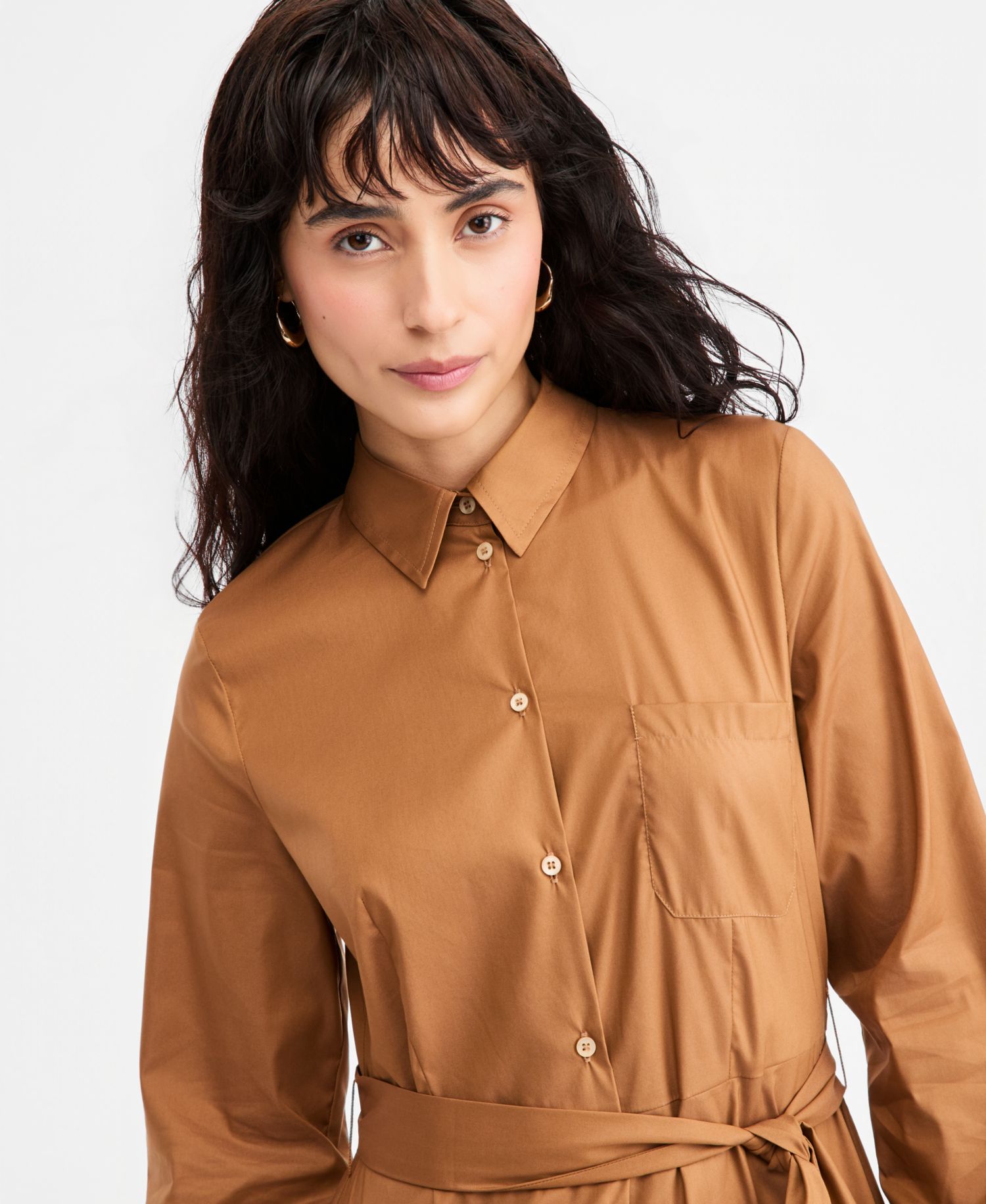 Women's Emmdischi Long-Sleeve Midi Collared Dress