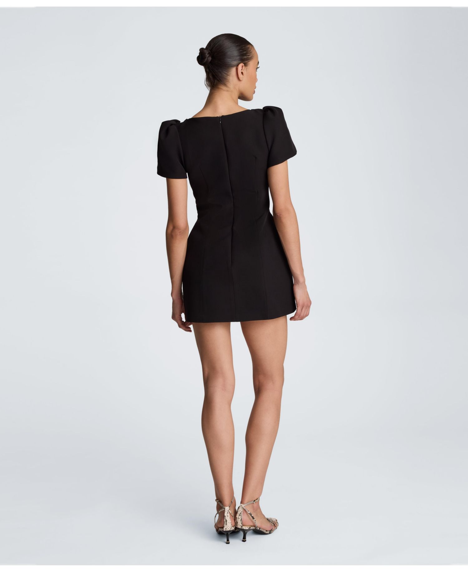 Women's Puff-Sleeve Mini Sheath Dress