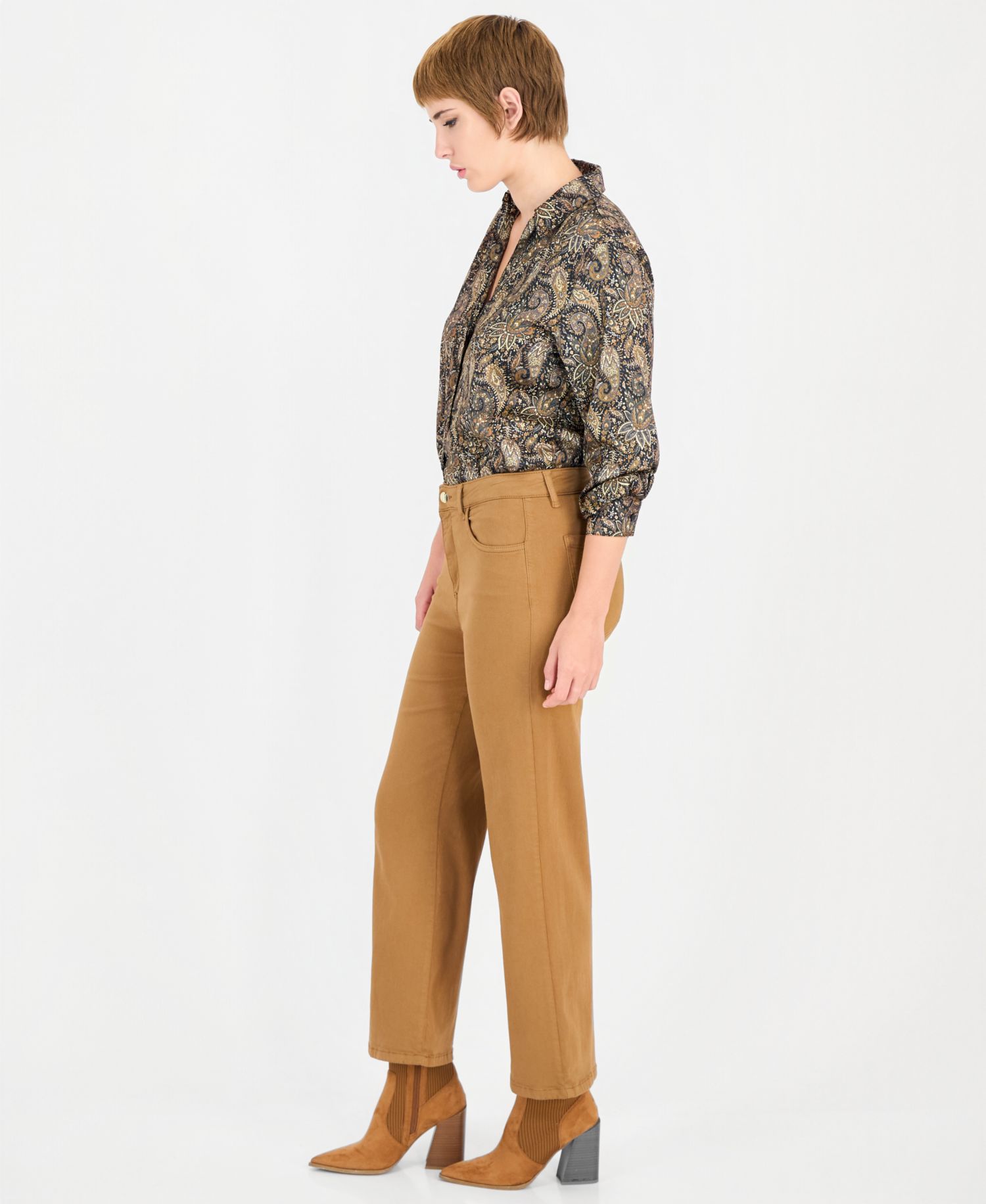 Women's EMMFUXIA Wide-Leg High-Waisted Stretch Trousers