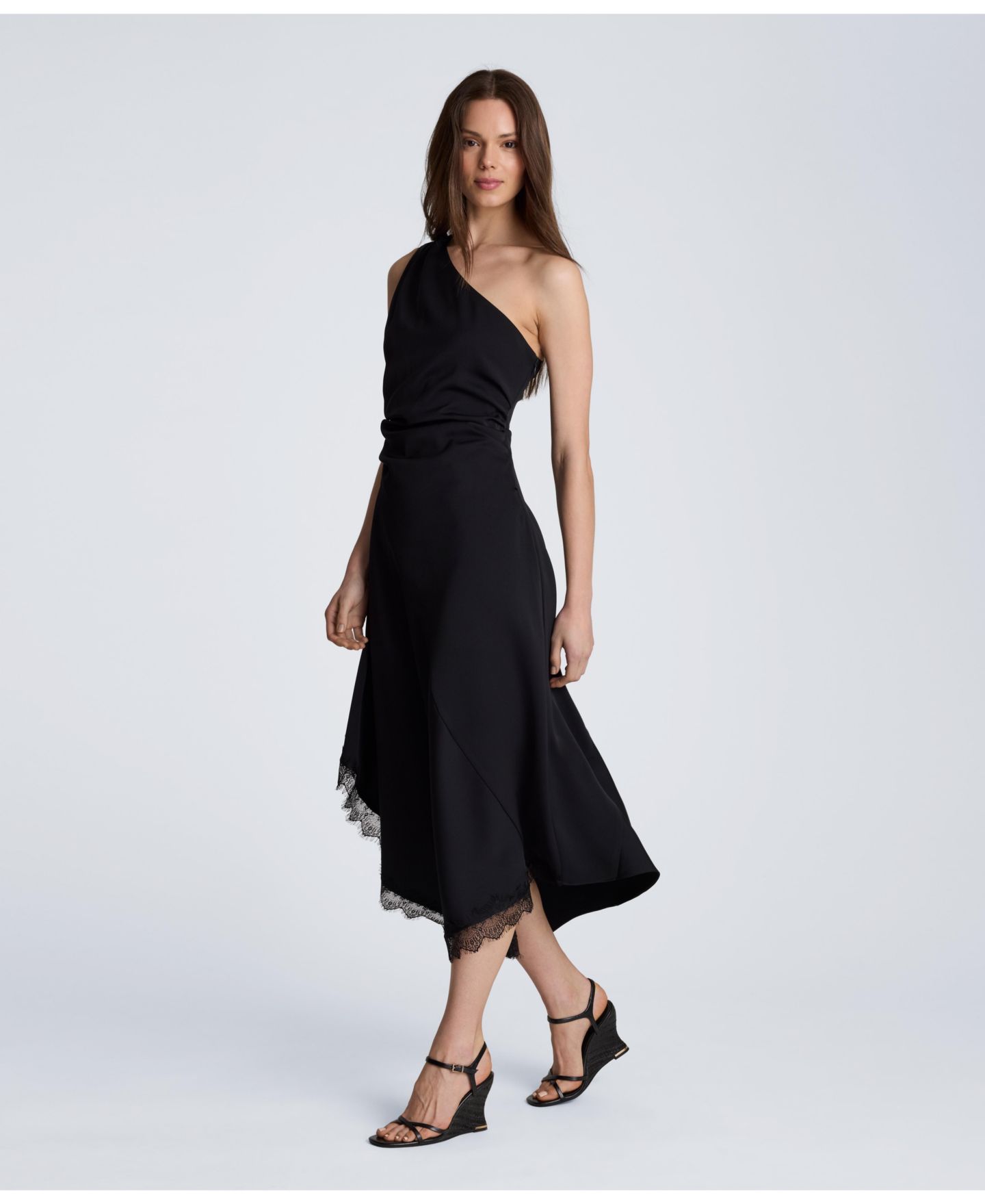 Женское платье Kenneth Cole One-Shoulder Asymmetrical, цвет: Чёрный — фото 3