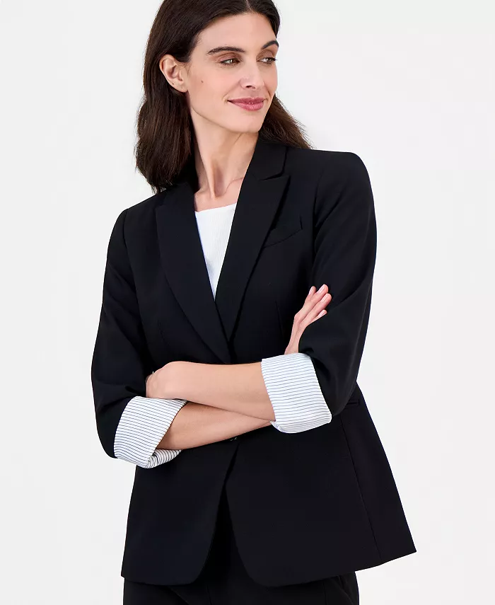 Notched Two-Button Blazer - thumbnail 8