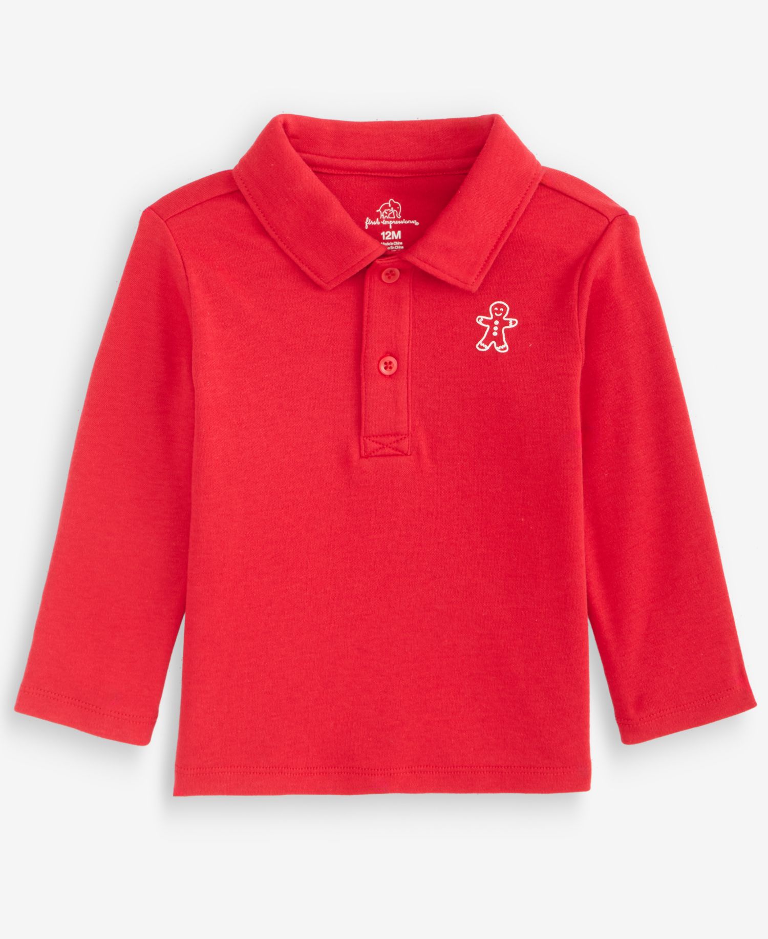 Baby Boys' 3M-24M Mix & Match Long-Sleeve Gingerbread Polo T-Shirt