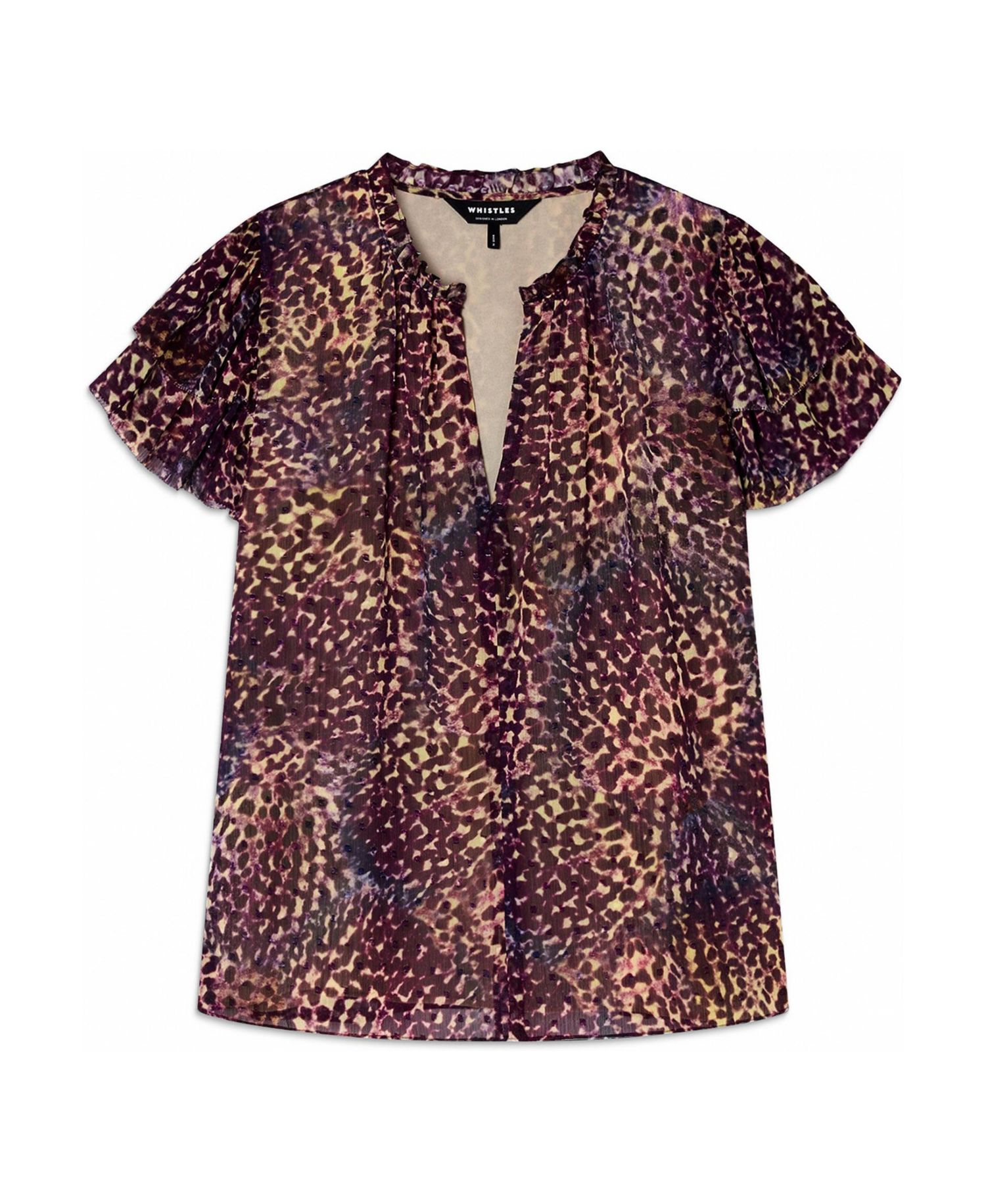 Women's Orchid Print Dobby Top