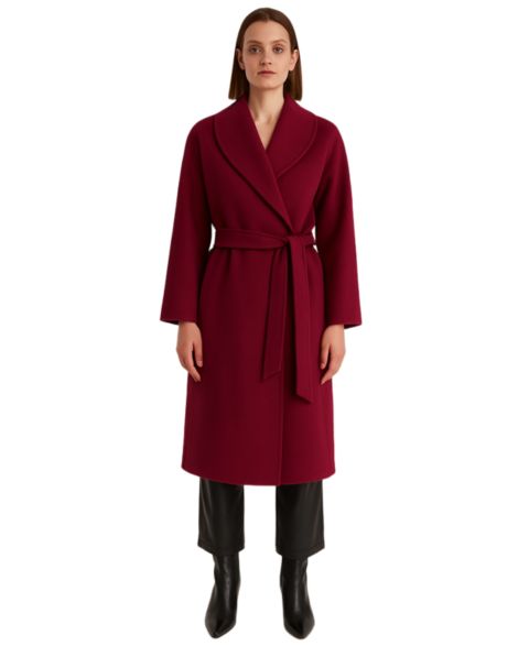 Женские куртки 1982 Women's Cashmere Hooded Long Coat
