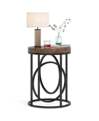 Modern Round End Table, Sofa Side Table for Living Room