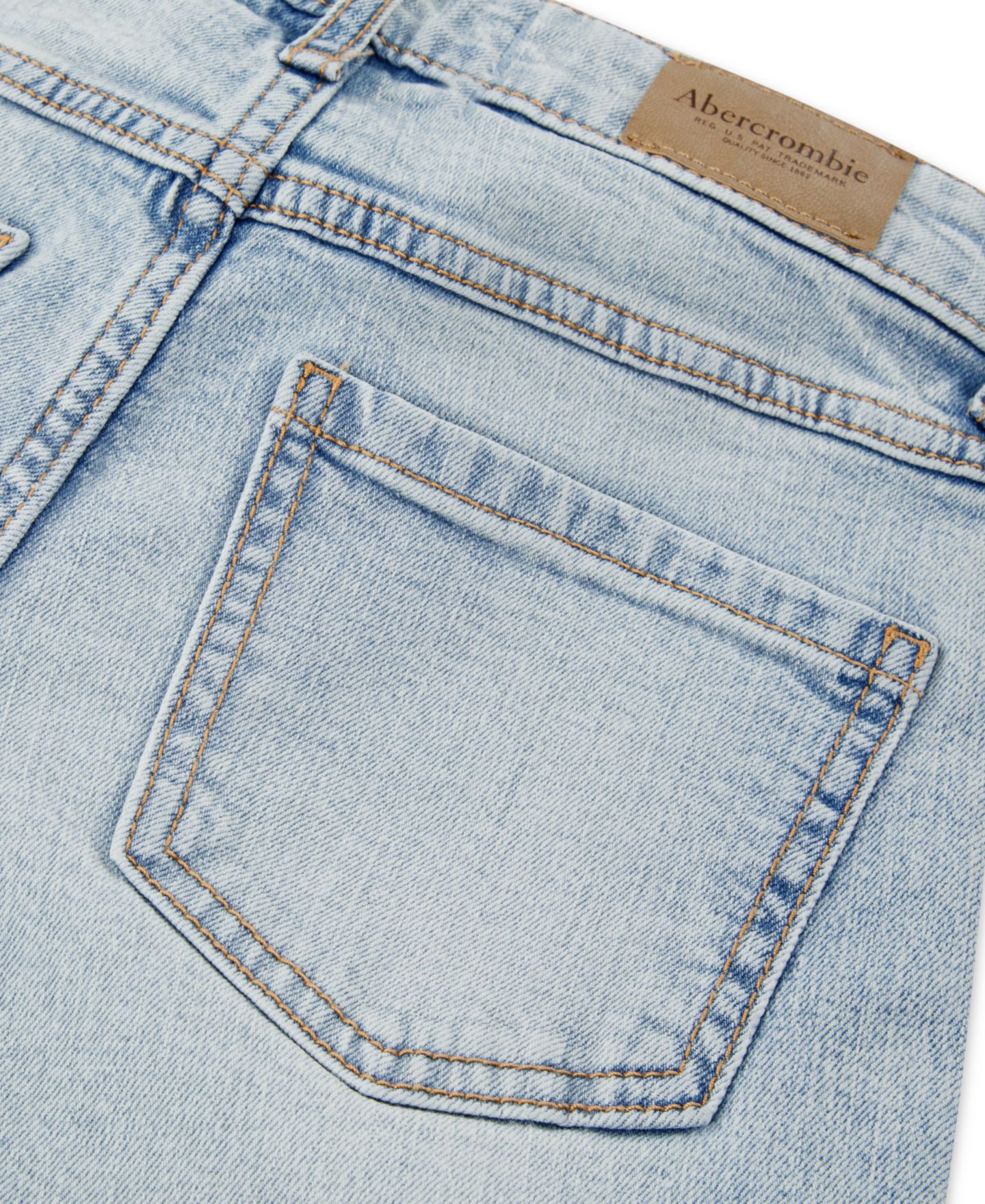 Джинсы abercrombie kids Braided High-Rise Wide-Leg Jeans для девочек, цвет: Светлый синий — фото 9
