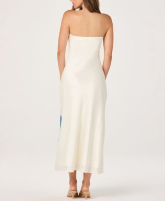 ASTR the Label Women's Annabeth Printed Strapless Midi Dress - Macy's
