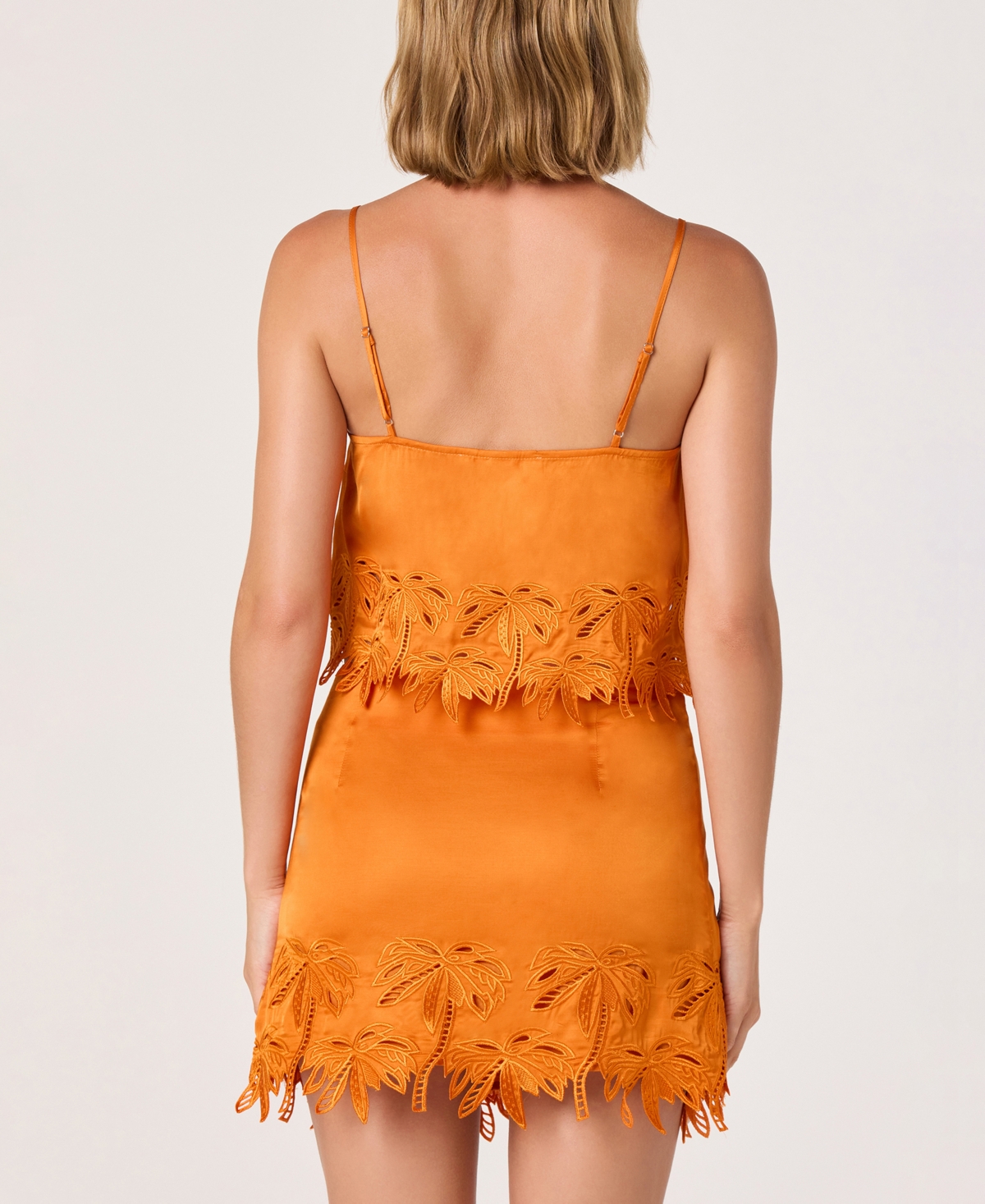 Astr the Label Women's Dawn Straight Neck Embroidery Detailing Tank Top