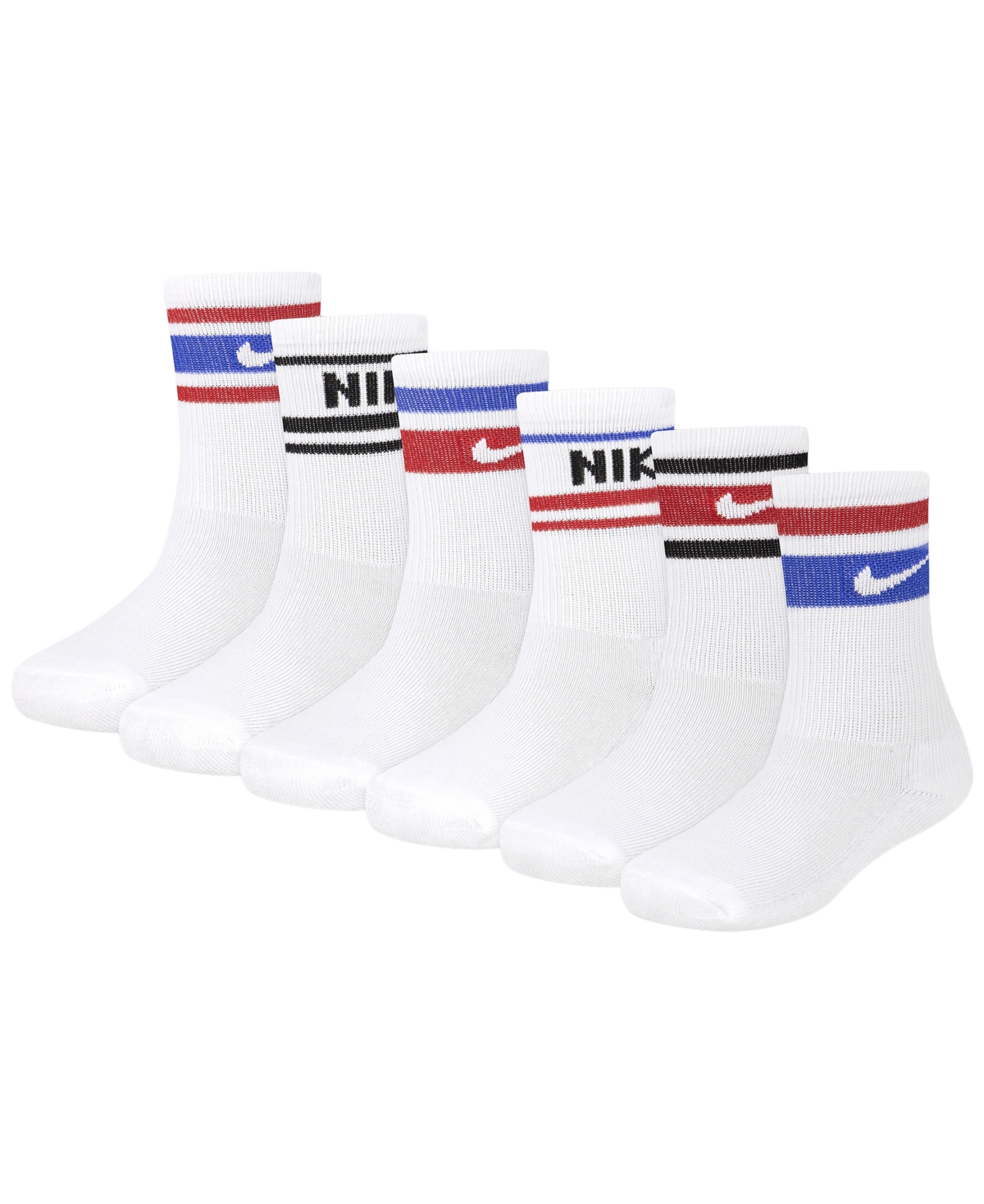 Nike Kids' Boys' And Girls' 4-7 Varsity Cushioned Crew Socks, 6-pack In Blue