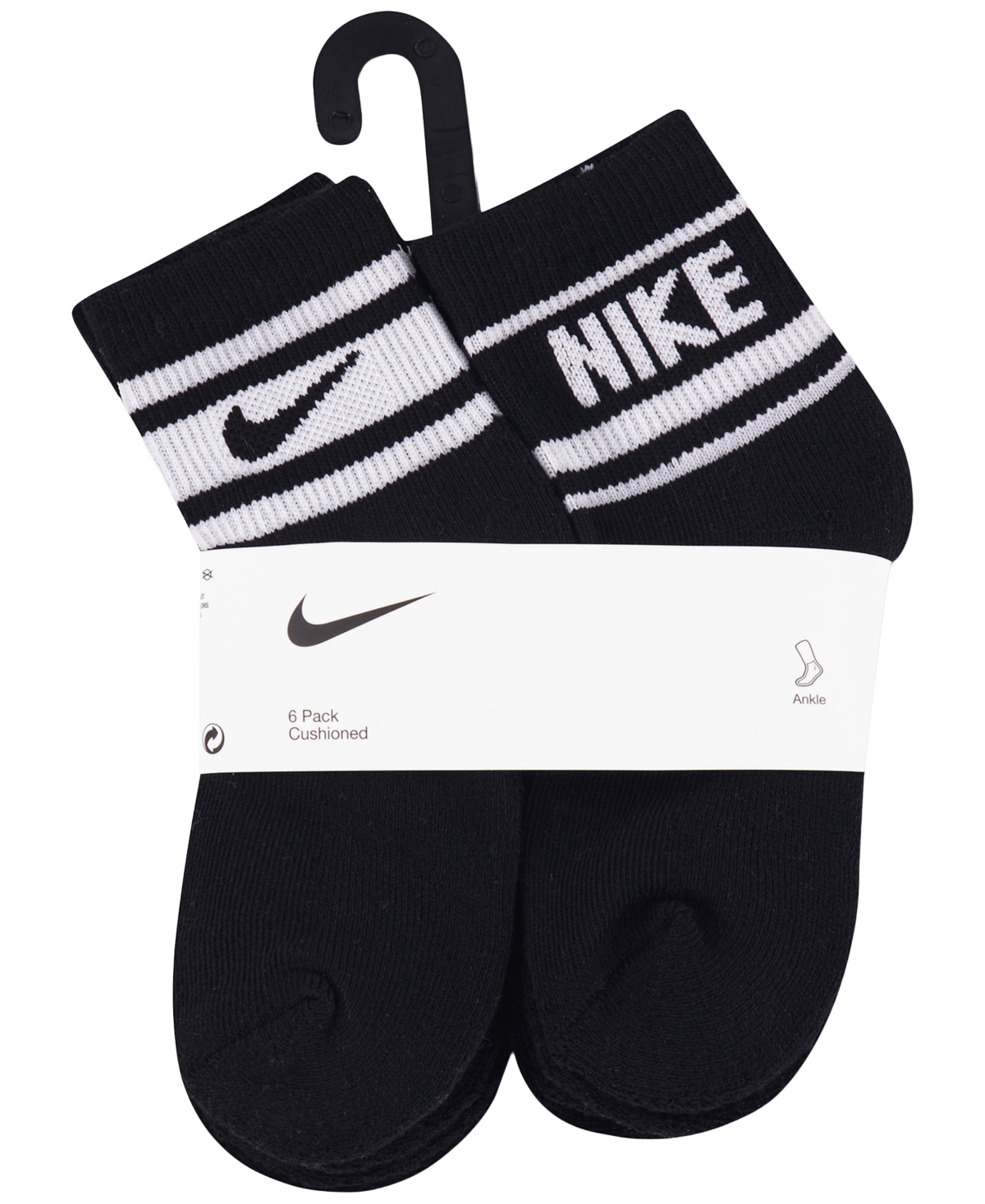 Nike Boys' and Girls' 4-7 Varsity Cushioned Quarter Socks, 6-Pack