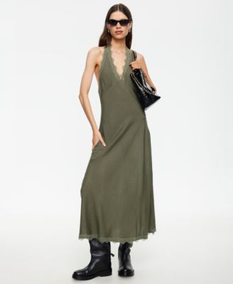 Women's Linen Sleeveless Halter Dress