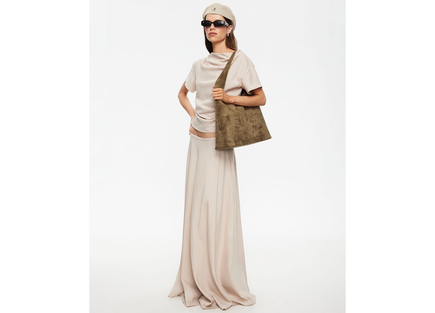 Women's Linen Halcyon Zippered Maxi Skirt